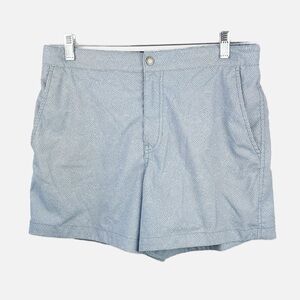 Abercrombie & Fitch Light Blue Patterned Men’s Swim Trunks - XS Swim Shorts